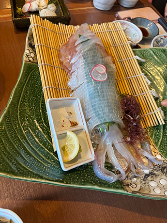 小倉の居酒屋での、美味しいイカ